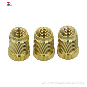 high quality customized knurled brass thread insert nut